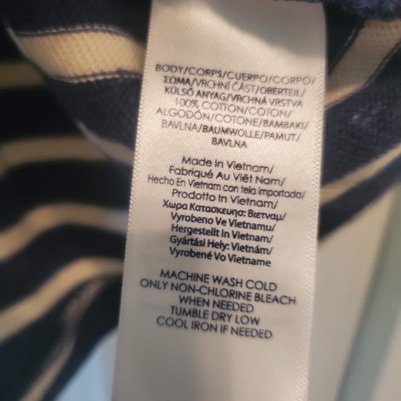 CHAPS River Path Tie Front Striped Long Sleeve Henley NEW - Picture 6 of 10